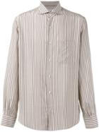 Loro Piana Alain Striped Shirt, Men's, Size: Xxxl, White, Silk