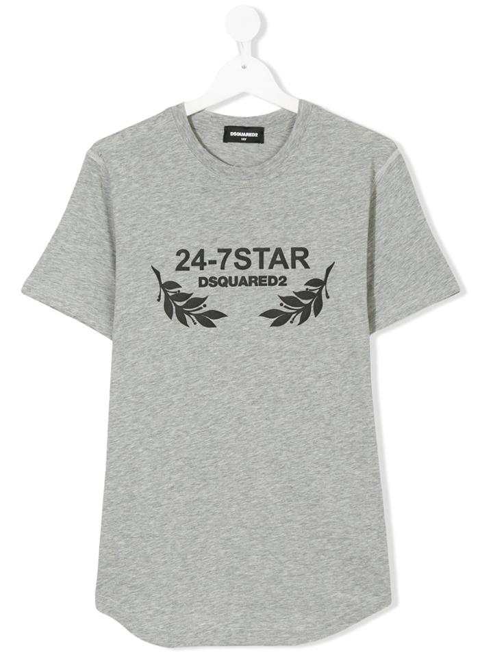 Dsquared2 Kids Teen Branded T-shirt - Grey