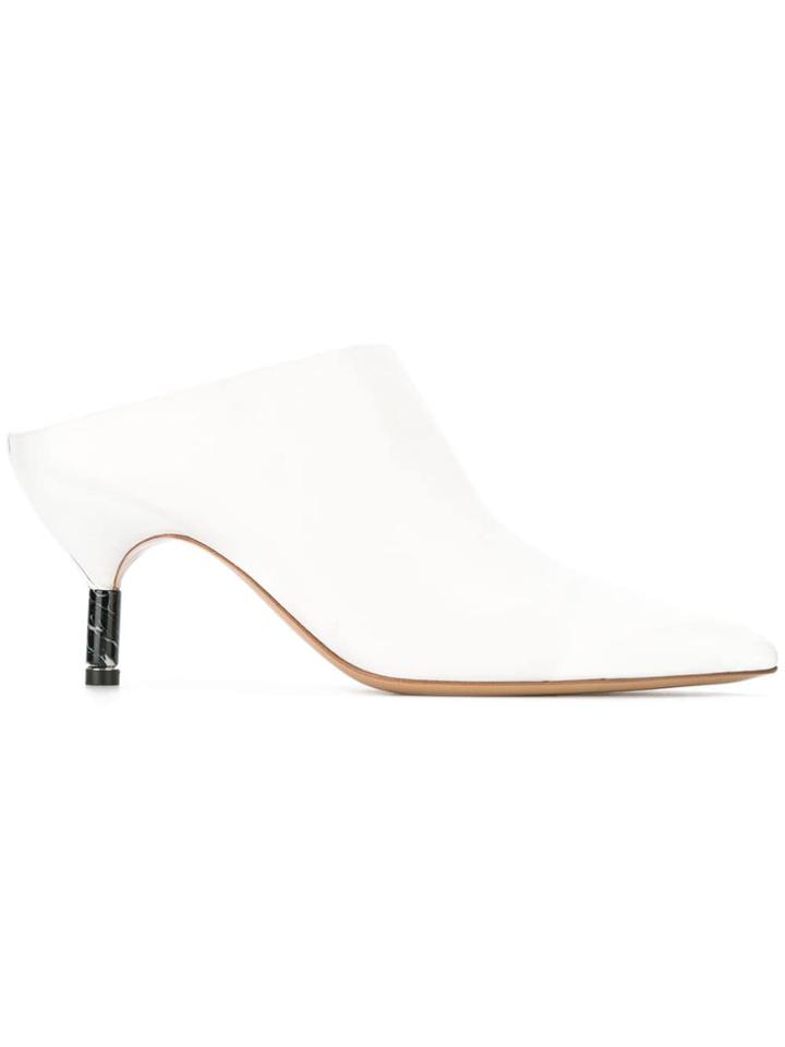 Gabriela Hearst Pointed Toe Mules - White