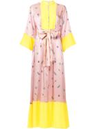 Miahatami Button Belted Dress - Pink & Purple