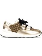 Casadei Ribbon Laced Sneakers - Metallic