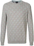 Giorgio Armani Jacquard Motif Jumper - Grey