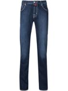 Jacob Cohen Contrast Stitching Jeans, Men's, Size: 35, Blue, Cotton