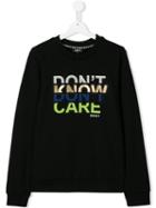 Dkny Kids Teen Don't Know Print Sweatshirt - Black