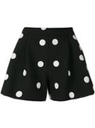 Boutique Moschino - Polka Dot Shorts - Women - Polyester - 40, Black, Polyester