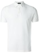 Zanone Classic Polo Shirt, Men's, Size: 48, White, Cotton