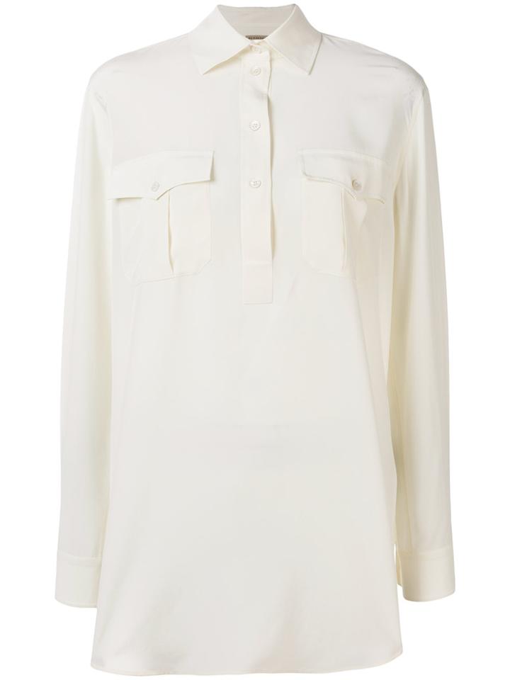 Burberry Pocket Detail Blouse - White