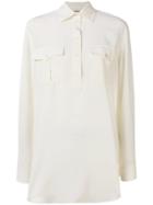 Burberry Pocket Detail Blouse - White