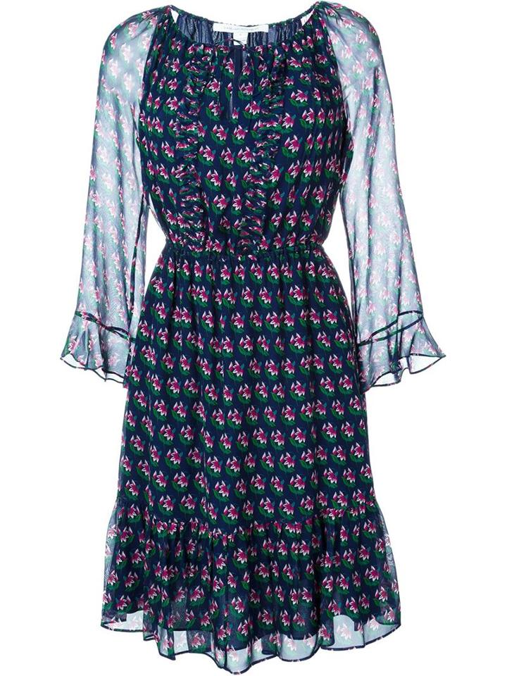 Diane Von Furstenberg 'simonia' Dress, Women's, Size: 12, Blue, Silk/polyester