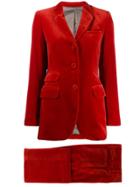 Jean Paul Gaultier Pre-owned Single Breasted Velvet Suit - Red