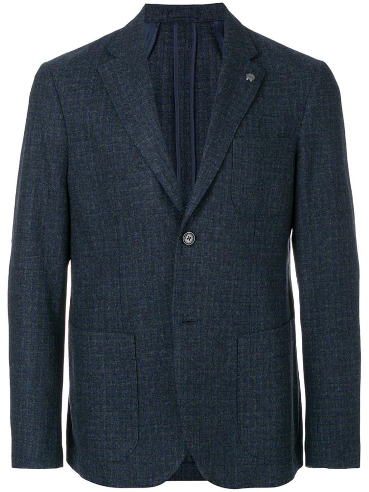 Michael Kors Checked Blazer Jacket - Blue