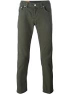 Dondup 'mius' Slim-fit Trousers, Men's, Size: 34, Green, Cotton/spandex/elastane