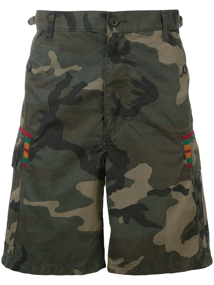 Facetasm - Camouflage Print Shorts - Men - Cotton/nylon - 4, Green, Cotton/nylon