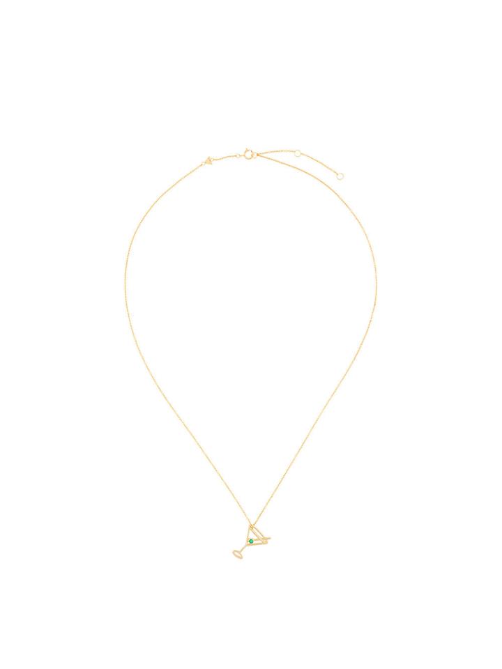 Aliita Cocktail Pendant Fine Chain Necklace - Metallic