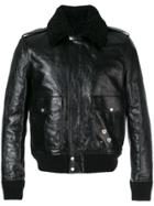 Saint Laurent Pin Embellished Bomber Jacket - Black