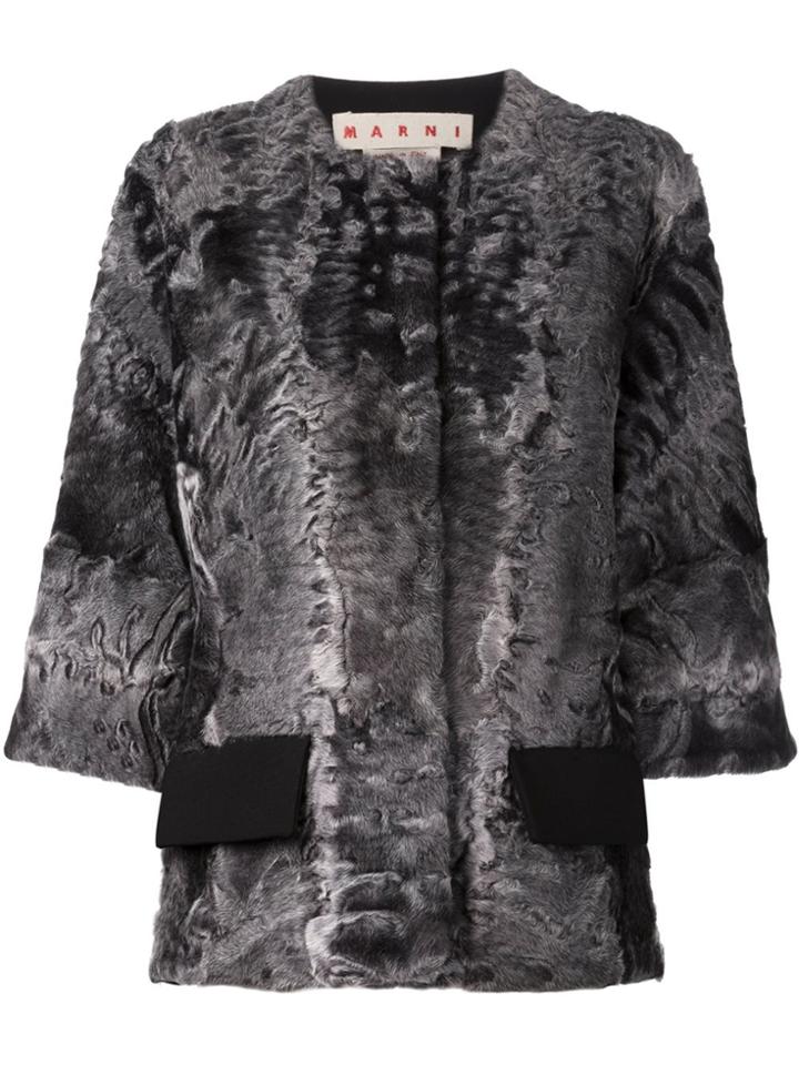 Marni Lamb Fur Jacket - Grey