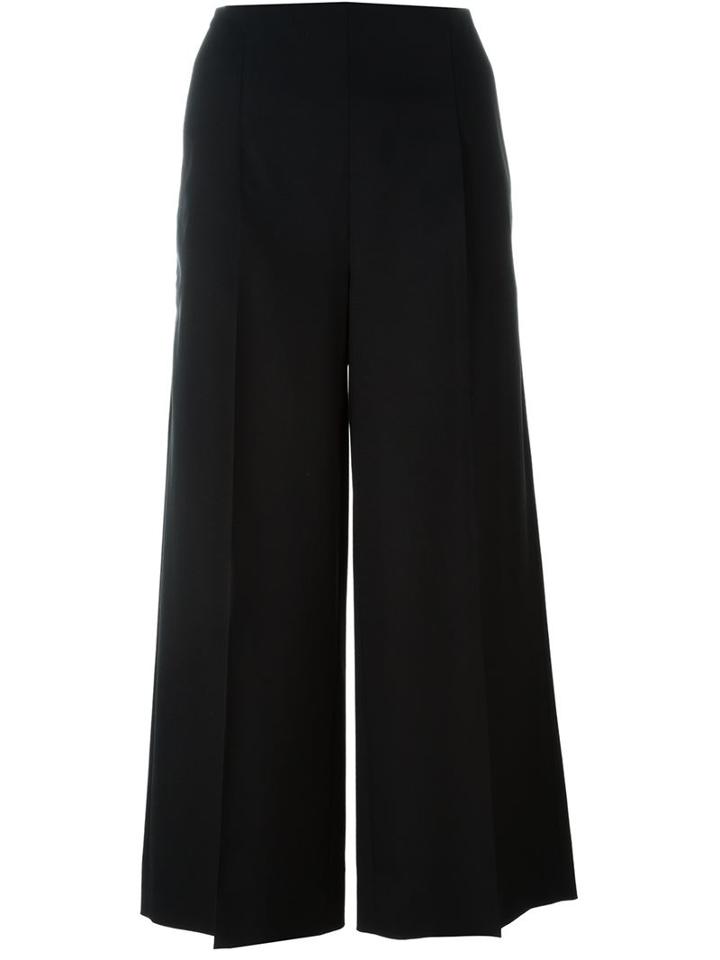 Chalayan Cropped Wide Leg Trousers, Women's, Size: 46, Black, Cotton/wool