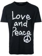 Roar Love And Peace Tape Print T-shirt, Men's, Size: Ii, Black, Cotton