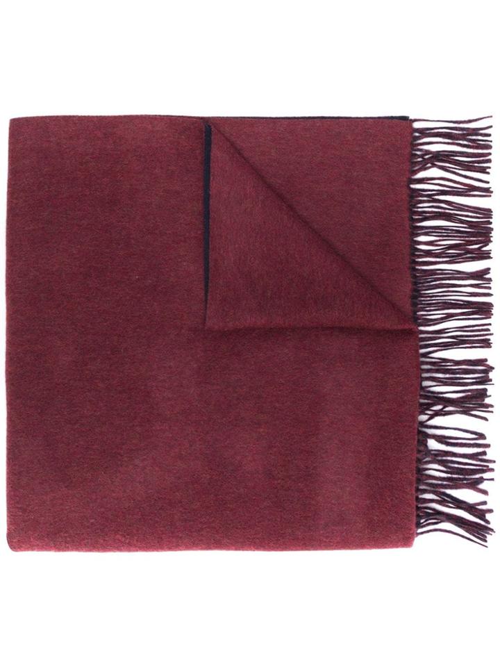 N.peal Woven Cashmere Shawl Scarf - Red