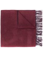 N.peal Woven Cashmere Shawl Scarf - Red