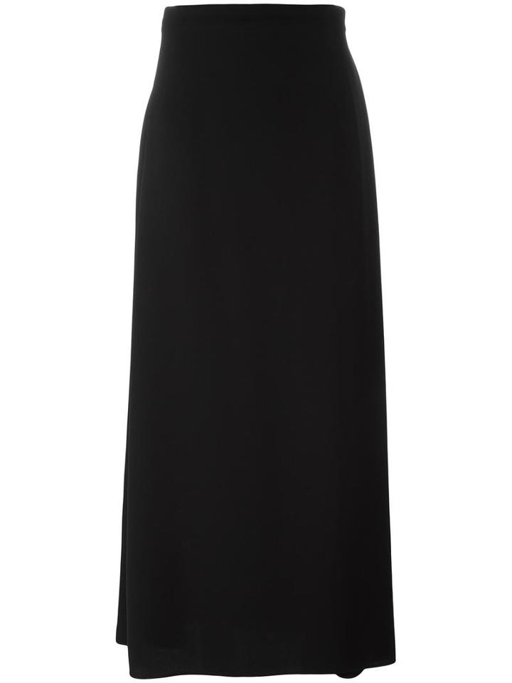 P.a.r.o.s.h. Flared Long Skirt, Women's, Size: Medium, Black, Polyester/spandex/elastane