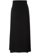 P.a.r.o.s.h. Flared Long Skirt, Women's, Size: Medium, Black, Polyester/spandex/elastane