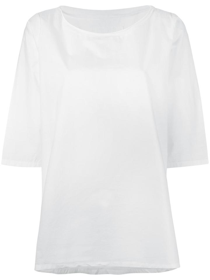 Labo Art Cropped-sleeve Jersey Top - White