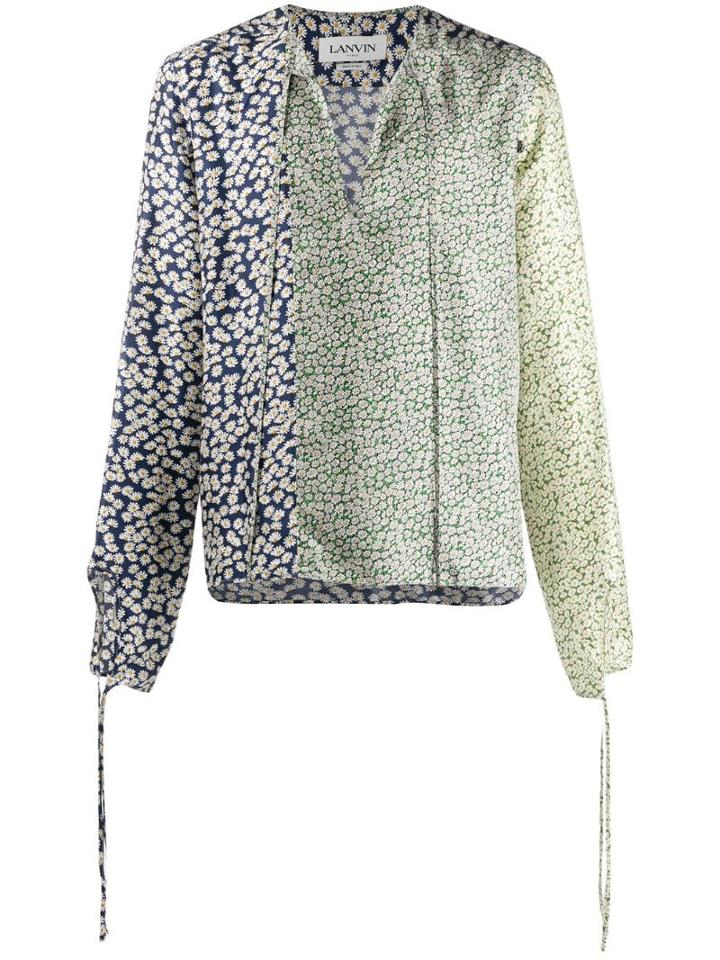 Lanvin Patchwork Floral Print Shirt - Blue