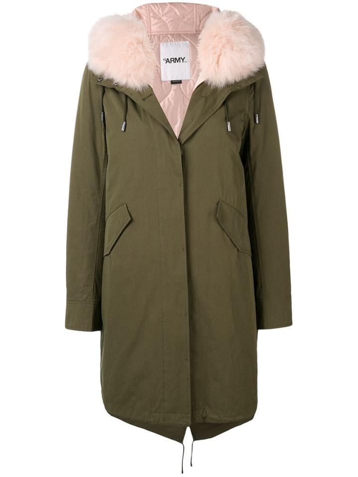 Yves Salomon Fur Collar Parka - Pink