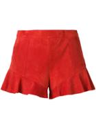 Drome Ruffled Hem Shorts - Red