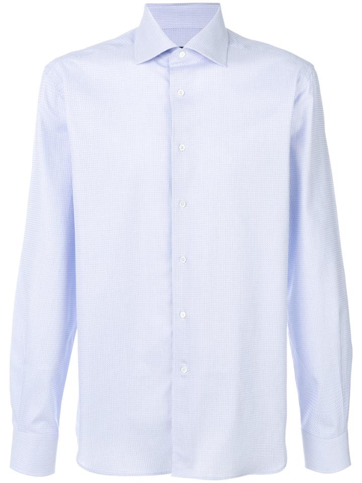 Corneliani Geometric Pattern Shirt - Blue