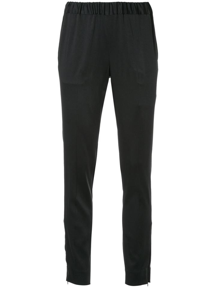 08sircus Elasticated Waist Cigarette Trousers - Black