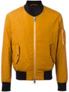 Ami Alexandre Mattiussi - Zipped Bomber Jacket - Men - Polyimide - S, Yellow/orange, Polyimide