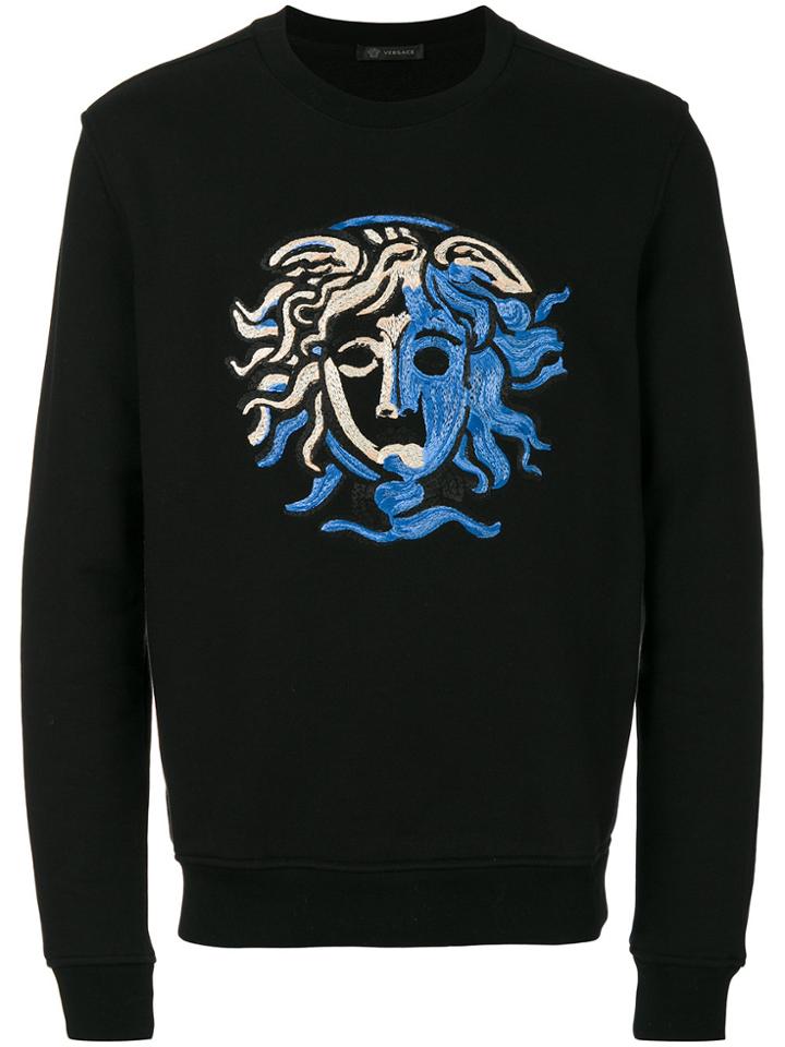 Versace Coloured Medusa Sweatshirt - Black