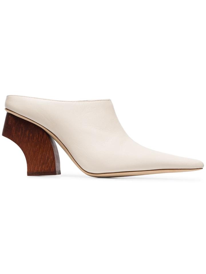 Rejina Pyo Ivory Yasmin Wooden Heel Mules - Neutrals
