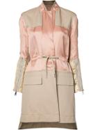 No21 Panelled Trench Coat - Pink & Purple