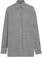 Burberry Puff-sleeve Gingham Cotton Shirt - Black
