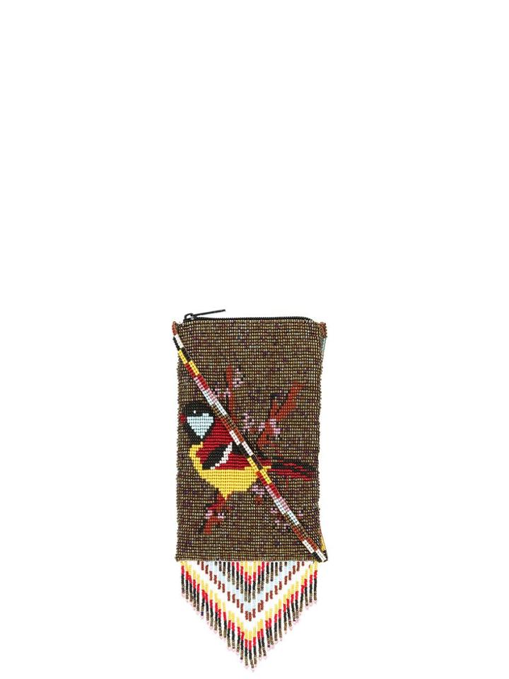 Jessie Western Beaded Southwestern-style Pouch - Gold
