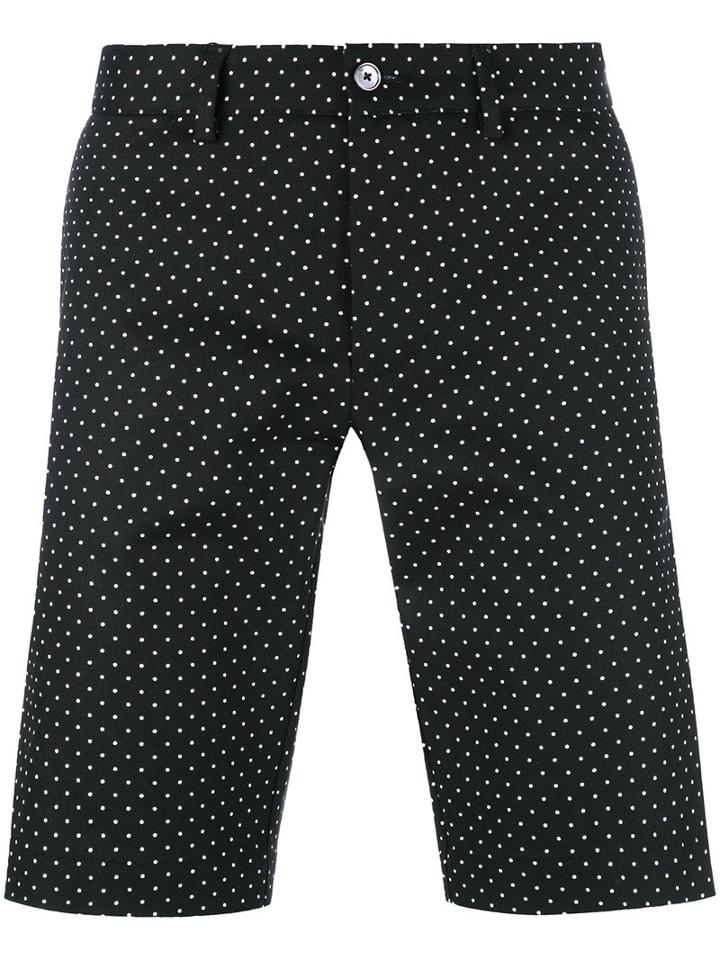 Dolce & Gabbana Polka Dot Shorts, Size: 48, Black, Cotton/spandex/elastane