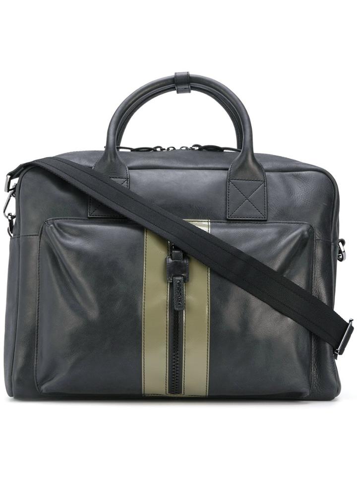 Diesel Top Zipped Tote Bag - Black