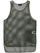 Les Hommes - Net Tank Top - Men - Polyester - M, Green, Polyester