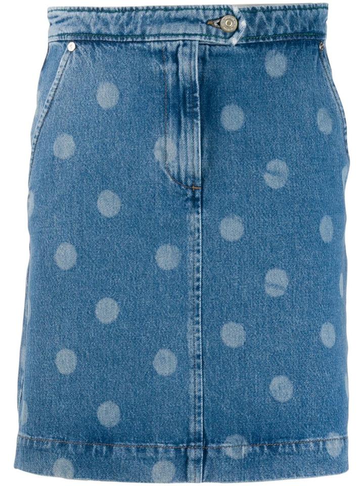 Ps Paul Smith Polka-dot Mini Skirt - Blue