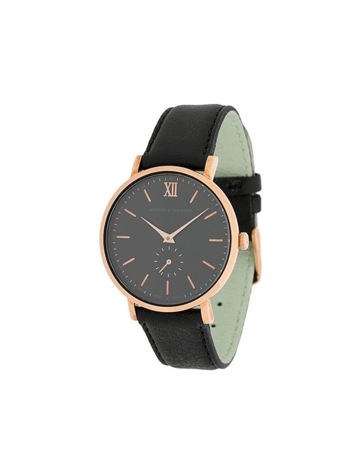 Larsson & Jennings Lugano Jura Leather 38mm Eatch - Black