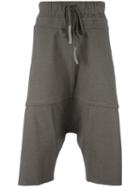 Lost & Found Ria Dunn Drop Crotch Shorts, Men's, Size: Large, Grey, Cotton