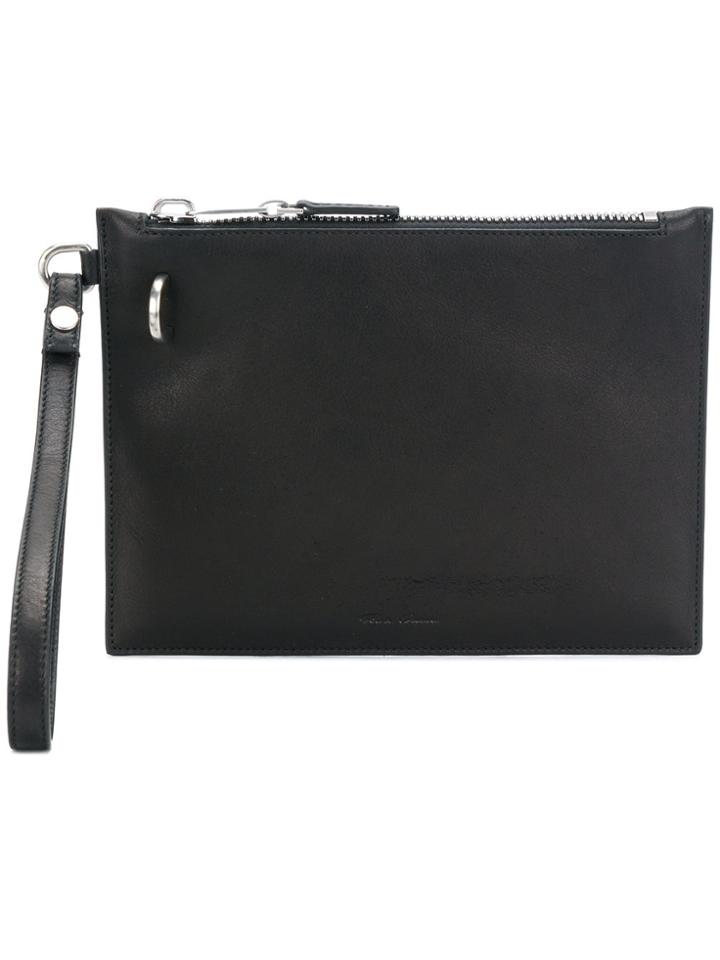 Rick Owens Zip Clutch - Black