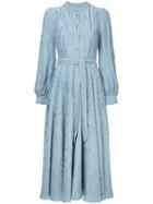 Co Belted Jacquard Dress - Blue