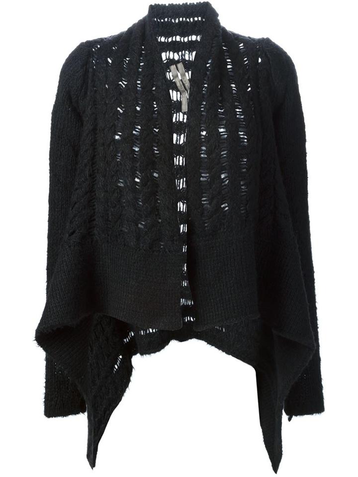 Rick Owens Open Stitched Cardigan