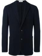 Boglioli Two Button Blazer, Men's, Size: 54, Blue, Virgin Wool/cotton/acetate/cupro