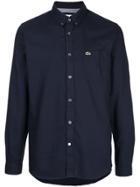 Lacoste Logo Patch Button-down Shirt - Blue