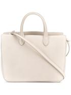 Jil Sander Textured Leather Tote - Grey